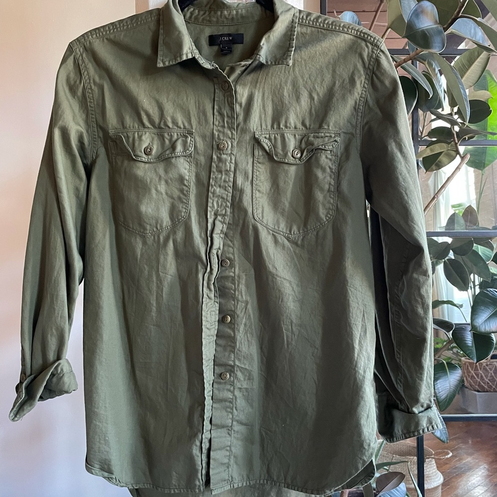 Green Button Up - image 2